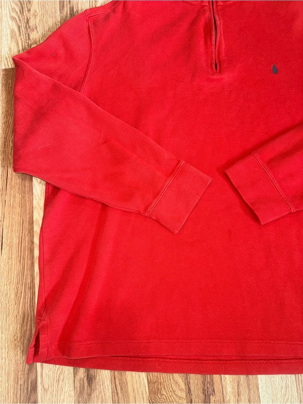 Vintage Polo Ralph Lauren Quarter Zip Pullover Orange Men’s XXL Embroidered Pony